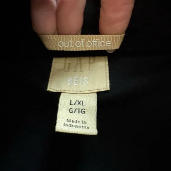 Viral GAP x BÉIS Collab Black Oversized Blanket Jacket Belted Coat L/XL - Picture 5 of 11